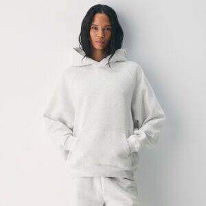 TNA Cozy Fleece Hoodie Light Gray
